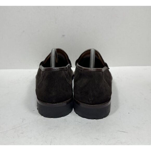 Salvatore Ferragamo Geneva Brown Shoes Gancini Silver Bit Loafers Mens Sz 9.5 EE - Picture 5 of 11